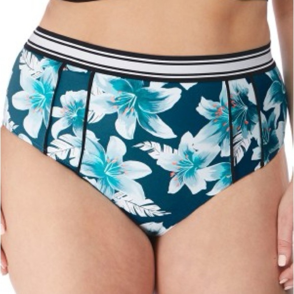 Freya Swim Size 18 Island Lily High Leg Brief Bottom